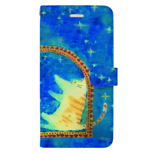 ねことtwinkle星の空 Book-Style Smartphone Case