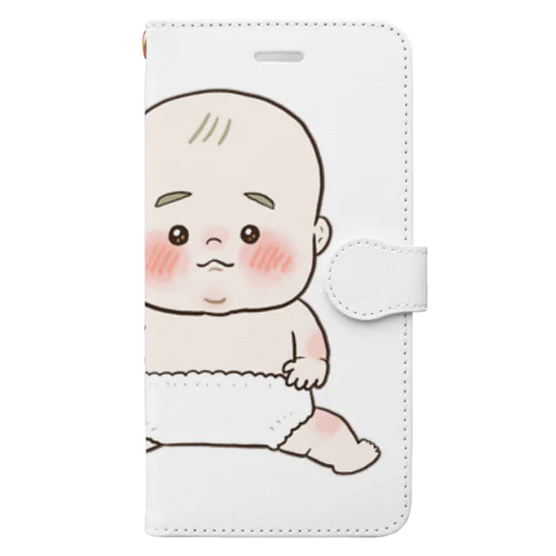 薄毛赤ちゃん(おむつ) Book-Style Smartphone Case