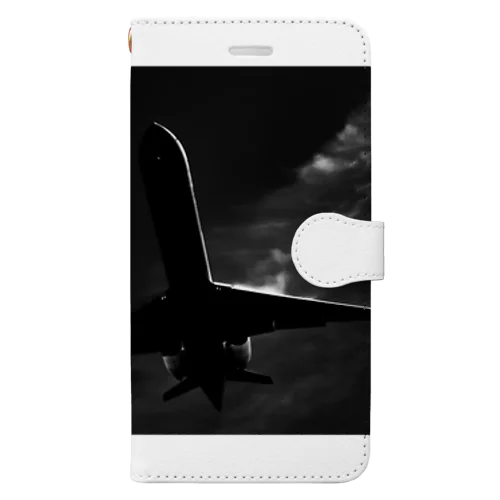 モノクロ飛行機　CRJ Book-Style Smartphone Case