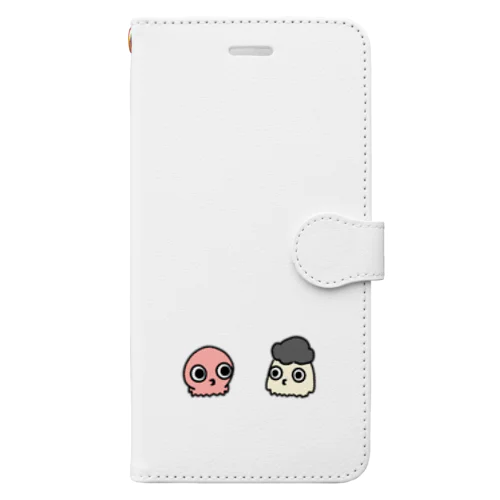 タコとアフロ頭のイカ Book-Style Smartphone Case