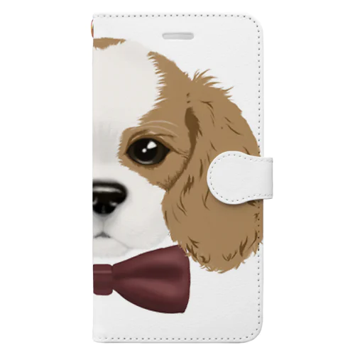 キャバリアpuppy Book-Style Smartphone Case