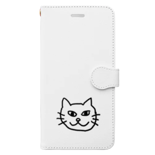 一周回ってオシャレな猫さん Book-Style Smartphone Case