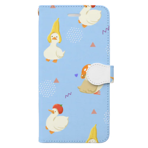 ヘンテコbird ブルー Book-Style Smartphone Case