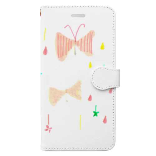 りぼんちょうちょ Book-Style Smartphone Case