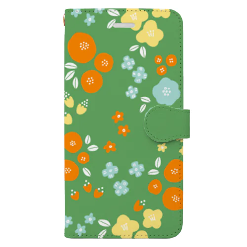 いろ・いろ・いろ（Flower） Book-Style Smartphone Case