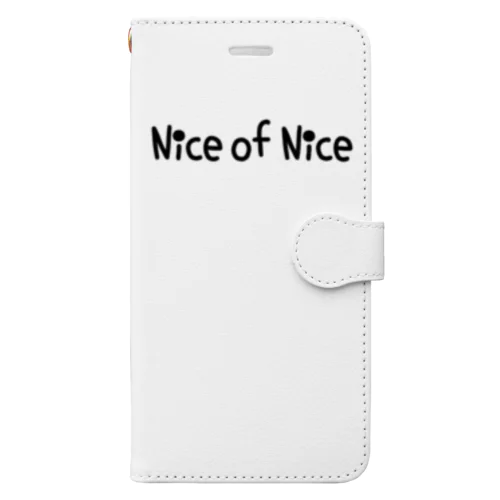 【Nice of Nice】(黒柄) Book-Style Smartphone Case