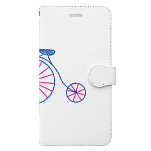 レトロ　自転車 Book-Style Smartphone Case