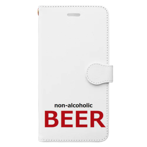 ノンアルコールビール　ビール 手帳型スマホケース