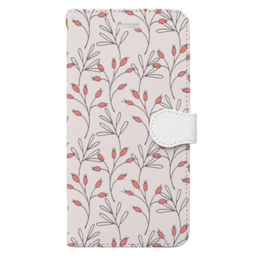 花柄プリント Book-Style Smartphone Case