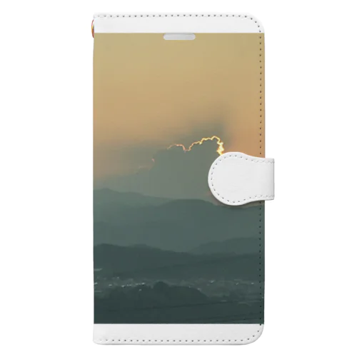 夕日がひょっこりはん Book-Style Smartphone Case