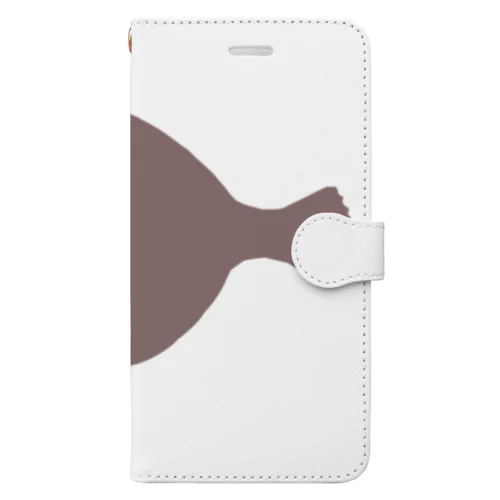 ヒラメ　シルエット Book-Style Smartphone Case