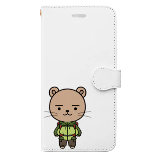 クマさんキャンパー Book-Style Smartphone Case