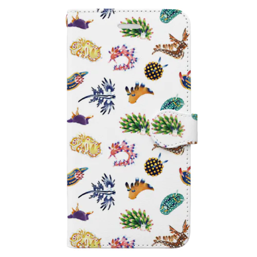 水彩風ウミウシ Book-Style Smartphone Case