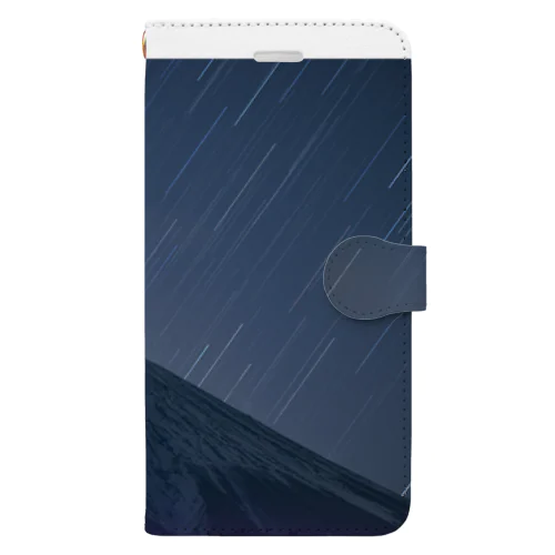 地球は回る　富士山と星 Book-Style Smartphone Case