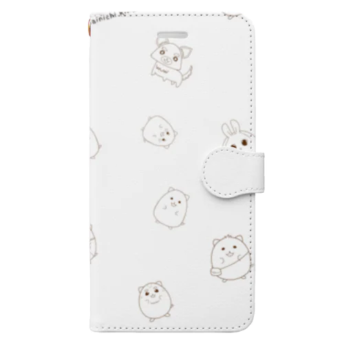 集合イラストシンプル Book-Style Smartphone Case