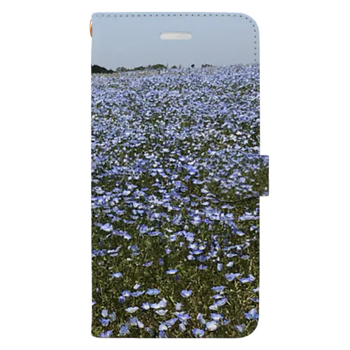 花　ネモフィラ Book-Style Smartphone Case