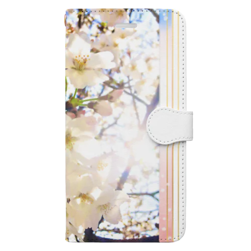 桜　 手帳型スマホケース