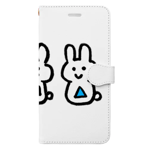 まるしかくさんかくうさぎ Book-Style Smartphone Case