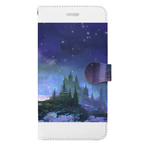 星降る幻想の都 Book-Style Smartphone Case