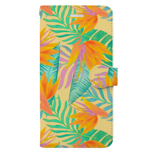 Tropical garden yellow Book-Style Smartphone Case