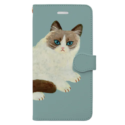 ふわふわのねこ Book-Style Smartphone Case