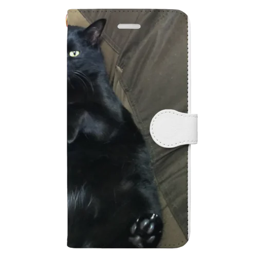 神社にいた猫福ちゃん Book-Style Smartphone Case