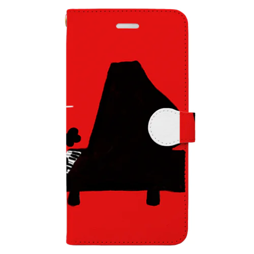 piano cat Book-Style Smartphone Case