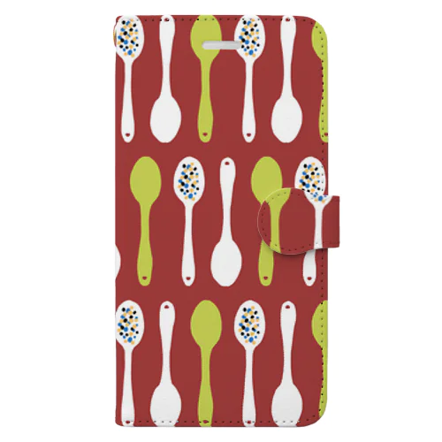 Spoon_dark red ver.  Book-Style Smartphone Case