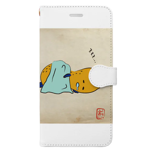 お昼寝落花生くん Book-Style Smartphone Case