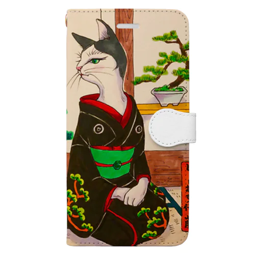 盆栽美人猫 Book-Style Smartphone Case