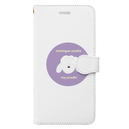 メレンゲクッキー トイプードル🐩🍪〇ver. Book-Style Smartphone Case