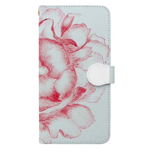 芍薬 peony Book-Style Smartphone Case