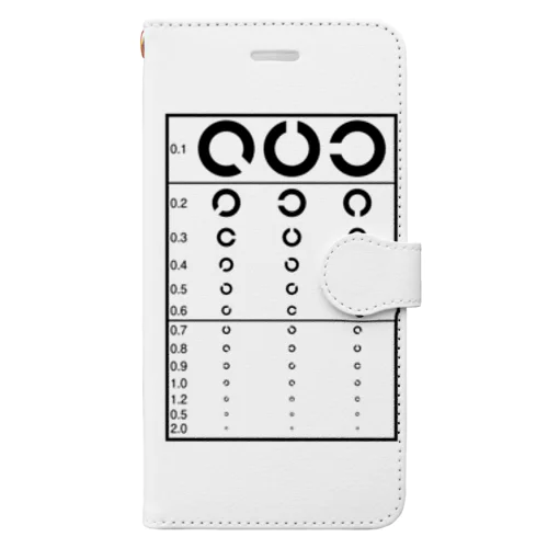視力検査 ランドルト環 Book-Style Smartphone Case