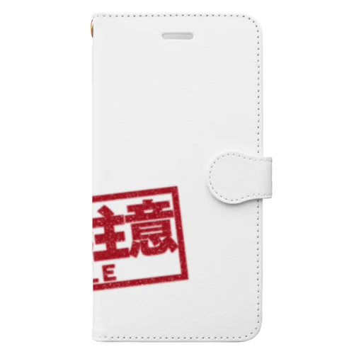 割れ物注意 Book-Style Smartphone Case