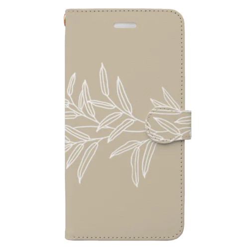 Elegnt Leaves - brown Book-Style Smartphone Case
