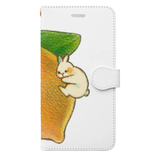 ウサギのレモン Book-Style Smartphone Case