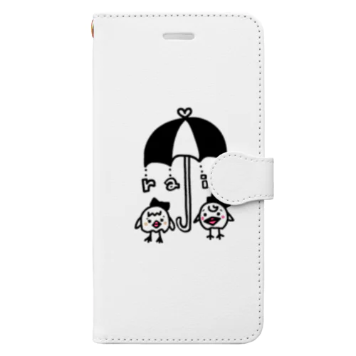 ひよひよ相合傘 Book-Style Smartphone Case