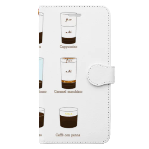 カフェで何飲むか迷った時。 Book-Style Smartphone Case