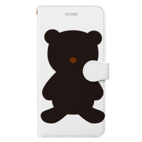 くまシルエット Book-Style Smartphone Case