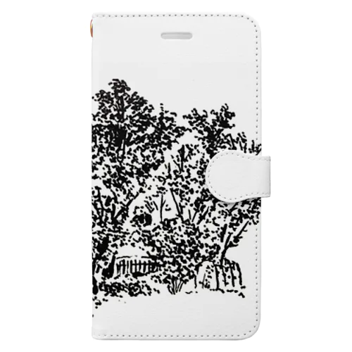 昼下りの公園 Book-Style Smartphone Case