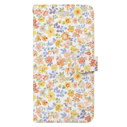 small flwer garden(yellow) Book-Style Smartphone Case