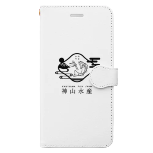 神山水産 - black - Book-Style Smartphone Case