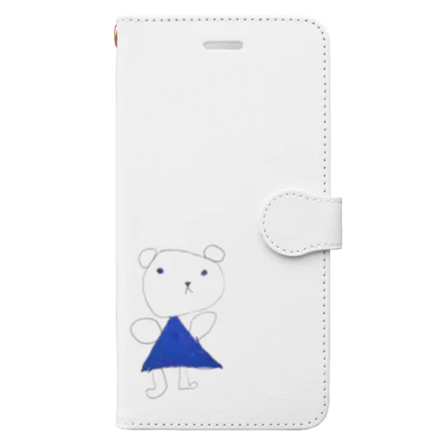 くまちゃん～青いお出かけ服～ Book-Style Smartphone Case