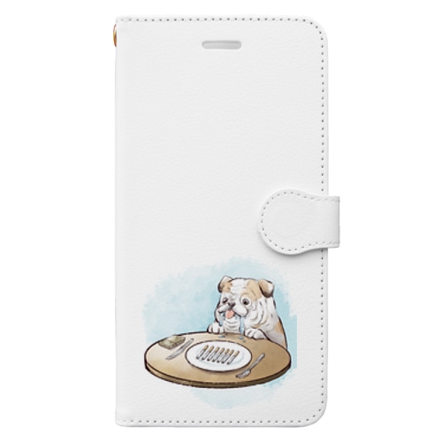 もう待てない。　青背景 Book-Style Smartphone Case