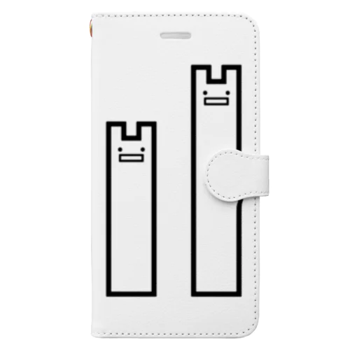 2Dうさぎ 電波 Book-Style Smartphone Case