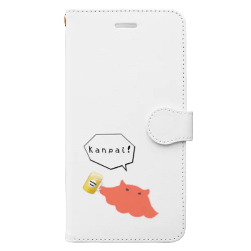 かんぱいめんだこくん Book-Style Smartphone Case