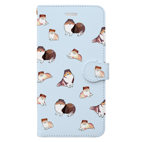 シェルティのおやこ Book-Style Smartphone Case