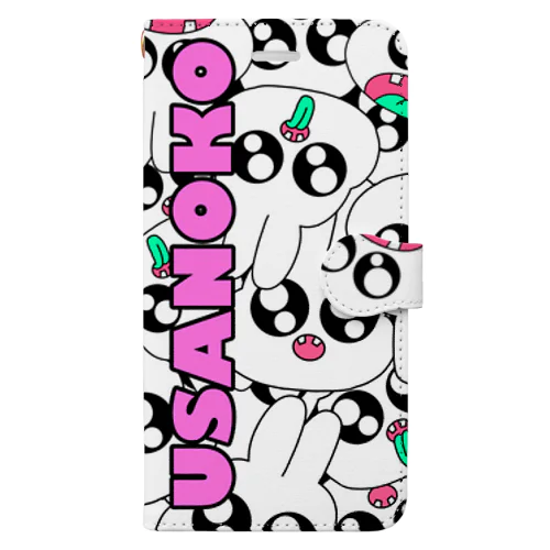 ぎゅうぎゅう！うさのこちゃん Book-Style Smartphone Case