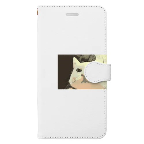 物思いに耽ける猫 Book-Style Smartphone Case