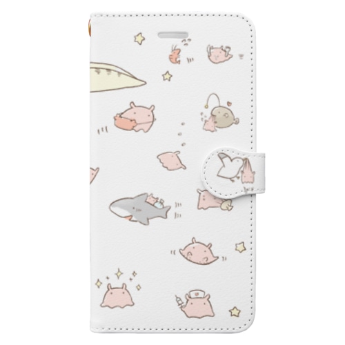めんだこちゃんスマホケース─くうもの、くわれるもの─ Book-Style Smartphone Case